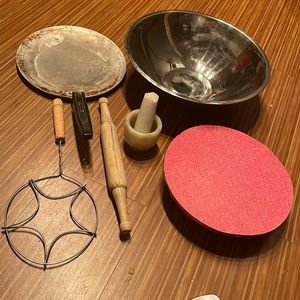 6-piece BOGO Indian flatbread making tools